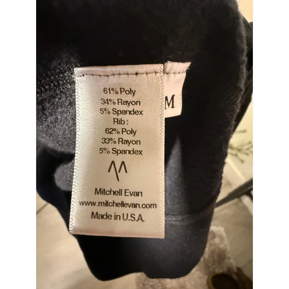 Mitchell Evan hoodie womens black pullover minimal luxury perfect pullover gym m